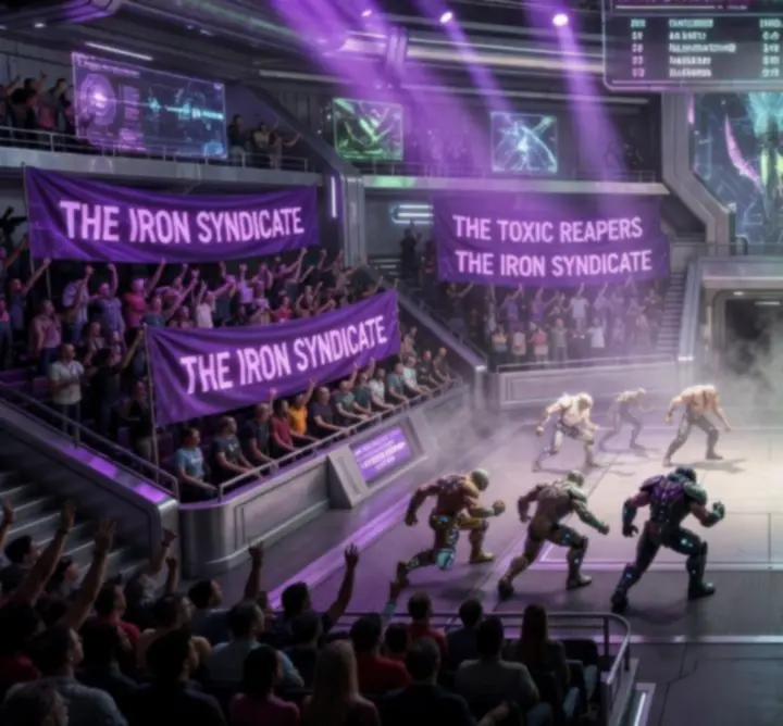 Szövetségi aréna esemény neon megvilágítású csatatéren